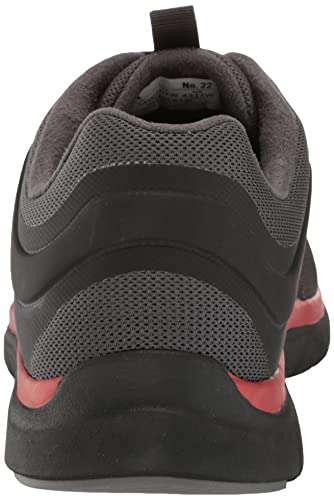 Anodyne Men's No. 22 Sport Runner Sneaker, Black/Red, 10.5 4