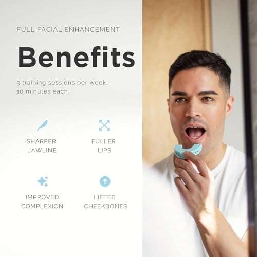 ETSAP Premium Facial Exerciser - Jawline Exerciser for Men and Women – Tighten, Tone & Strengthen, Target your jawline, chin, lips and cheekbones - Food-grade Silicone 4