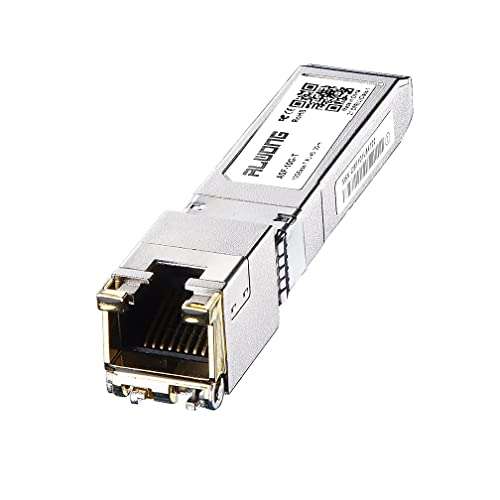 10GBase-T RJ45 SFP+ Module, 10G SFP+ RJ-45 Copper Transceiver for Cisco SFP-10G-T-S, Ubiquiti UniFi UF-RJ45-10G, with 5-Pack CAT7 0Gbps Flat Internet Network LAN Cable [White] 4