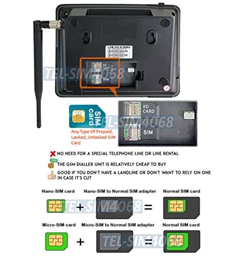 AllAboutAdapters 4G Voice LTE 3G WCDMA Desk Phone with Text Message Mail FM Tuner (TEL-SIM4068) 5