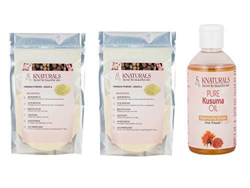 KNATURALS Thanaka Powder, 50 g (Pack of 2) with Kusuma Oil, 100 ml 2