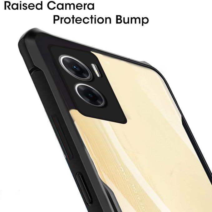 Amazon Basics Hybrid Camera Protection Transparent Hard Back Case Cover for Redmi A1 4G 2022 (Sides Black) 6