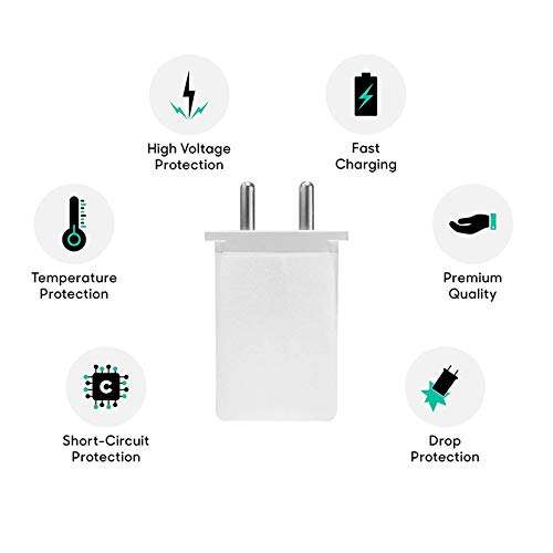 Fast Charger for Coolpad Note 5 Lite / Coolpad Note5 Lite Charger Original Adapter Like Mobile Charger | Power Adapter | Wall Charger | Fast Charger | Android Smartphone Charger | With 1 Meter Micro USB Cable Charging Cable Data Cable (2.4 Amp,CC-OPPO, WHITE) 5