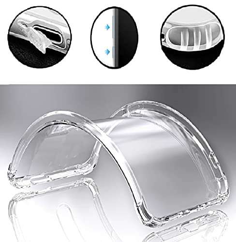 Ankirant White Back Case Cover for Samsung Galaxy S4 Bumper Crystal Clear Silicon Anti-Dust Plugs Plain Soft Flexible - Transparent TPU 4