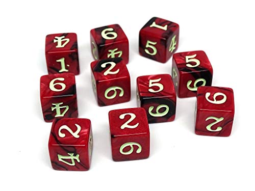 Army #7 D6 Collection - 10 Count Pack of Numbered 6 Sided Dice - D6 Perfect for Tabletop War Games, Warhammer, and RPGs 4