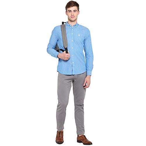 Red Tape Men's Striped Regular fit Casual Shirt (RSF8784A_Blue_XXL 4