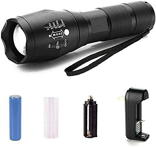 Care 4 zoom able 5 mode led-XML-T 650 Torch  (Black : Rechargeable)t-650 4