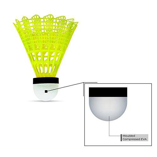 Li-Ning Bolt Boost 6 in 1 Nylon Shuttlecock Yellow 4