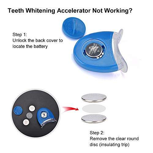 Teeth Whitening Gel Kit, MS.DEAR Dental Equipment 44% Peroxide Dental Bleaching System LED Light Oral Gel Kit Tooth Whitener 4