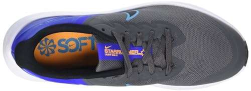 NIKE Boy's Sneaker, Iron Grey Black Blue Lightning, 36.5 EU 4