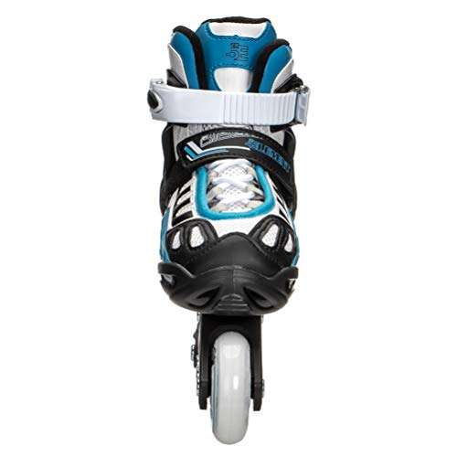 5th Element G2-100 Adjustable Girls Recreational Inline Skates, Black and Pink Rollerblades - 2-4/White-Blue 4