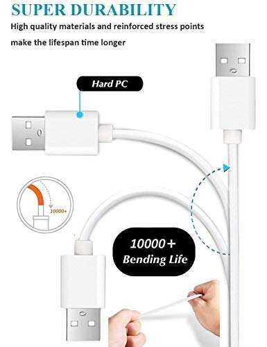 Fast Charging & Data Sync Cable For ZTE Blade Apex 3 USB Cable Original Data Cable Micro USB Fast Charging Cable Sync Cable Quick Charge Cable Speed Upto 3.1Amp High Speed Data Transfer Cable V8 Cable with 1.2m (3.9 ft.) - White 3