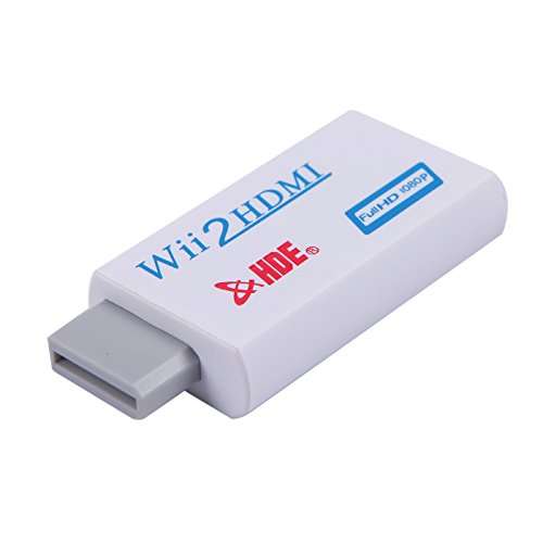 HDE Wii to HDMI Converter [Includes 1080p HDMI Cable 10ft] Wii 2 HDMI Adapter Output Video Audio with 3.5mm Jack Audio, Supports all Wii Display Modes 5