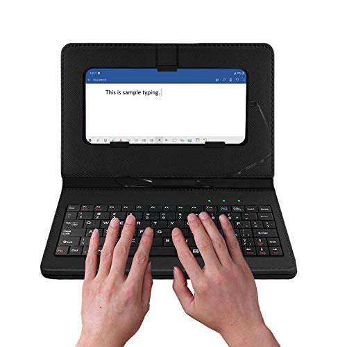 Acm Keyboard Case Compatible with Micromax Canvas Nitro A310 Mobile Flip Cover Stand Plug & Play Device for Study & Gaming Black 4