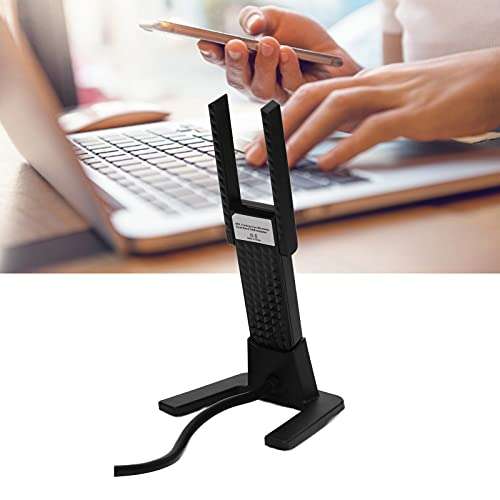 Vbestlife Wireless WiFi Network Card, Dual Band 600Mbps WiFi Network Module Adapter WiFi Card with External Rotating Antenna, for Laptop Desktop 5