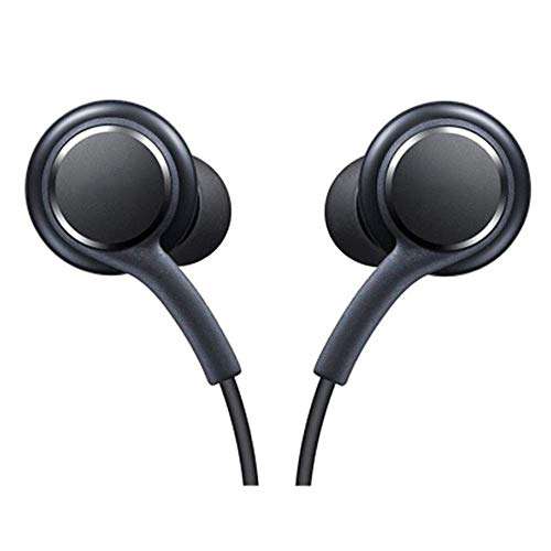 AKG Headphone Earphones for Samsung Galaxy S9+ Earphone Wired Stereo Deep Bass Head Hands-Free Headset Earbud with Built in-line Mic, Call Answer/End Button, Music 3.5mm Aux Audio Jack (AKG 1, Black) 5