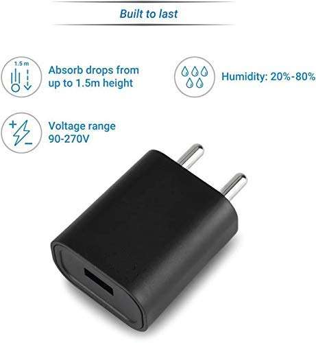 Starkwoood 2Amp Charger for Xolo Era 4G Mobile Charger | Power Adapter | Wall Charger | Fast Charger Hi Speed Travel Charger with 1m Micro USB Sync Cable - Black @ 348 3