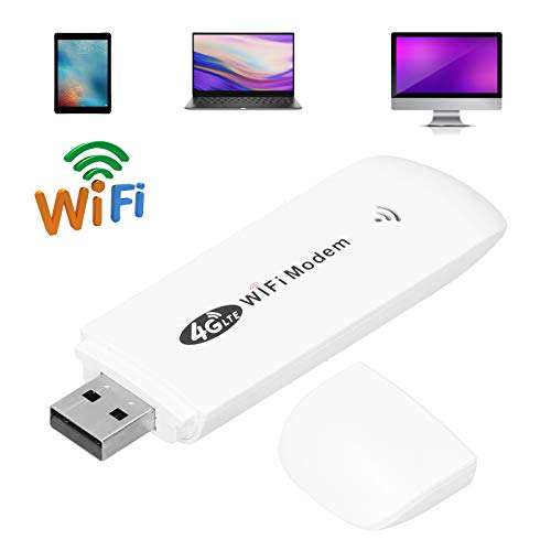USB WiFi Modem Dongle, 4G USB WiFi Dongle Adapter LTE TDD FDD GSM Car WiFi Mini Wireless Router with SIM Card Slot USB Network Adapter 5