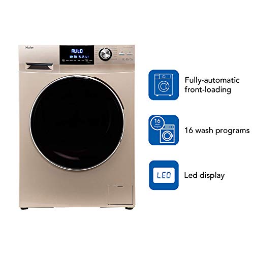Haier 7.5 kg Inverter Fully-Automatic Front Loading Washing Machine (HW75-BD12756NZP, Golden) 6