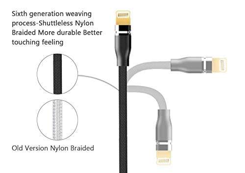 ShopMagics 3-in-1 Multi Charging Cable for Doogee S88 Pro / S 88 Pro, Google Pixel 4A / 4 A, Google Pixel 5 / Pixel5, Google Pixel 5 XL / Pixel5 XL, Honor 10X / 10 X USB Cable 3-in-1 Multi Quick Charge Charging Nylon Braided Fast Multi Charger Cable for All Micro USB, i-OS and Type-C Devices (3.1 Amp, 1 Meter/3.3 Feet, GM) 4