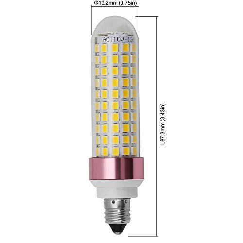 E11 led Bulb 100w Equivalent dimmable,Daylight 5500K,T3 T4 jd e11 Mini Candelabra Base 110V 120V 130V 100W Halogen Replacement, Pack of 2 3