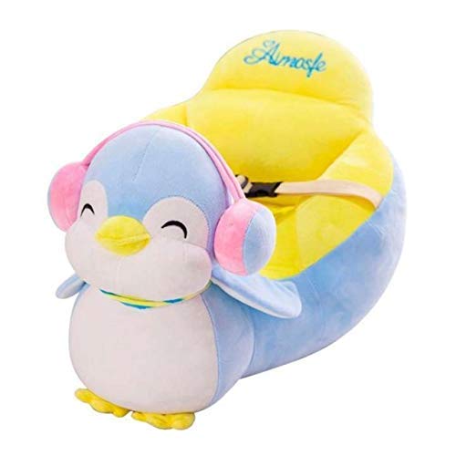 AVS Penguin Shape Soft Plush Cushion Baby Sofa Seat or Rocking Chair for Kids 0.5 to 2 Years (Blue) 2