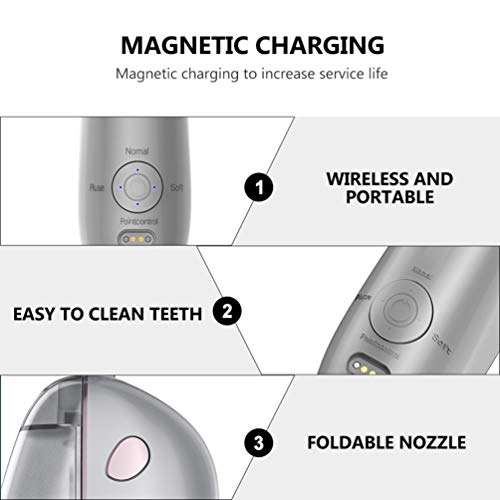 HEALLILY Water Flosser Cordless Oral Irrigator Portable Rechargeable Flosser Oral Irrigator Water Toothpick Teeth Cleaner Irrigator 5