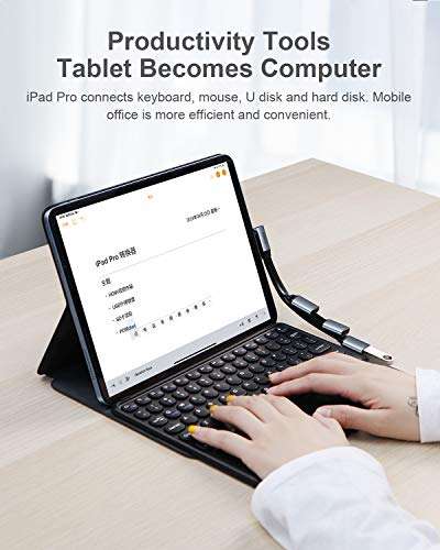 Hagibis USB-C Hub, Type-C Cable OTG Adapter with USB 3.0, USB 2.0, USB C Portable Extension Cable for MacBook Pro, iPad Pro, ChromeBook, XPS, Samsung Galaxy S10/S9, Surface (USB x 3) 5