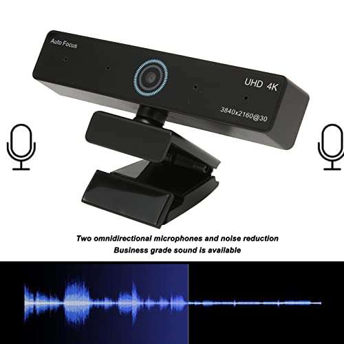 Tangxi 4K Webcam,HD 11MP 1/2.3 inch CMOS Autofocus Webcam with Microphone,Plug and Play USB Computer Web Camera for Streaming/Teaching/Video Calling/Conferencing 4