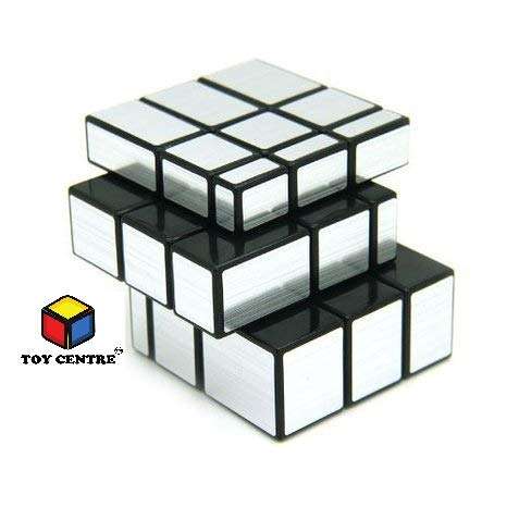 Toy Centre Super Speed Mirror Cube 3x3 Cube High Speed Stickered Silver Mirror Magic Cube 3x3 Mirror Cube Brainstorming Puzzle Game Toy (Silver Mirror Cube) 3