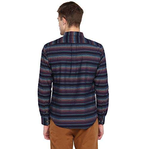 Red Tape Men's Striped Regular fit Casual Shirt (RSF8530A_Dark Blue L) 4