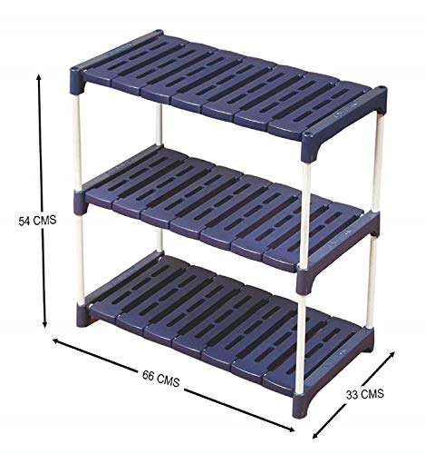 Multi-Purpose Foldable Shoe Rack - 3 Shelves 6