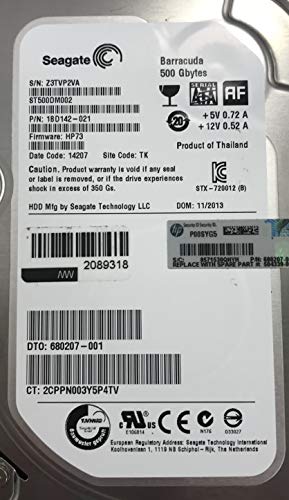 SEAGATE ST500DM002 Barracuda 7200.12 500GB 7200 RPM 16MB cache SATA 6.0Gb/s 3.5 internal hard drive (Bare Drive) Bare Drive 3