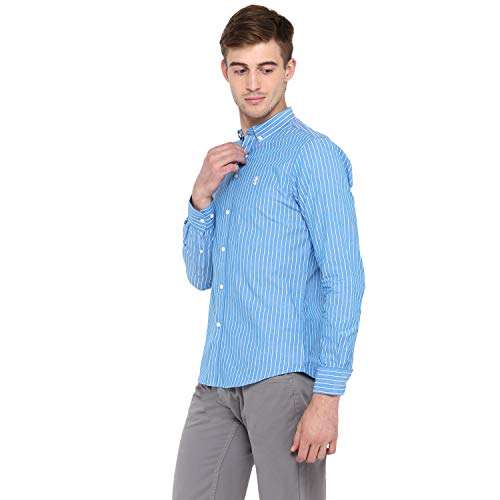 Red Tape Men's Striped Regular fit Casual Shirt (RSF8784A_Blue_XXL 6