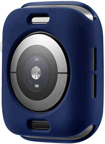 E-CHOICE Matte Soft TPU Ultra-Thin Case Cover Compatible Apple Watch 38MM Series 3 2 1, Midnight Blue 38 MM 4