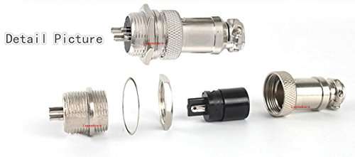 Aviation Connector Plugs, Lsgoodcare 30Pcs 16mm 8 Pin Din Female/Male Aviation Wire Connector Plug, AC 200V 5A GX16 Metal Chassis Connector Socket 5