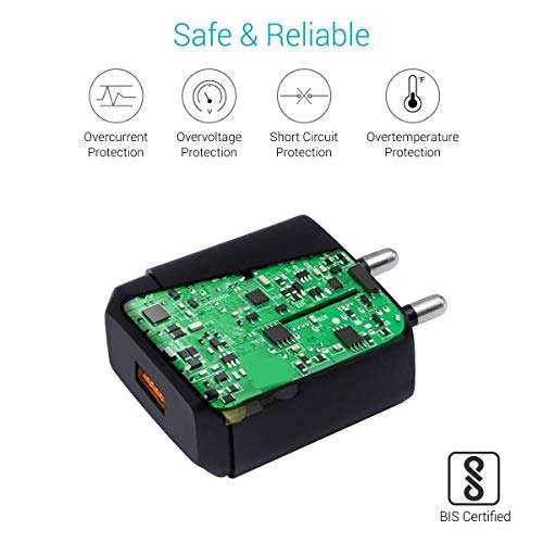 Ultra Fast Charger for Asus Zenfone 2 ZE551ML Mobile Charger | Power Adapter | Wall Charger | Ultra Fast Charger Hi Speed Travel Charger with 1m Micro USB Sync Cable (2 Amp Black) 5