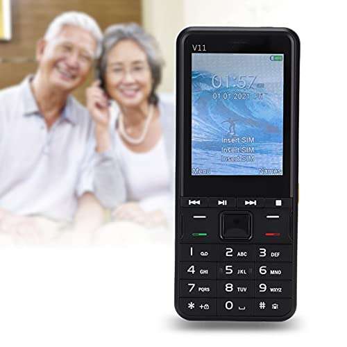 Unlocked Cell Phone, 2G GSM 3 SIM Cards 3 Standby Cell Phone, Backup Mobile Phone, 2.8 Inch Screen, Flashlight, Basic Feature Mobile Phone for Elderly, Kids(Black US Plug) 5