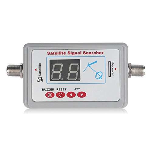 LeaningTech SF9505 Mini Digital TV Antenna Satellite Signal Finder Meter with LCD Display and Buzzer Function Dish Network Directv FTA, White 2