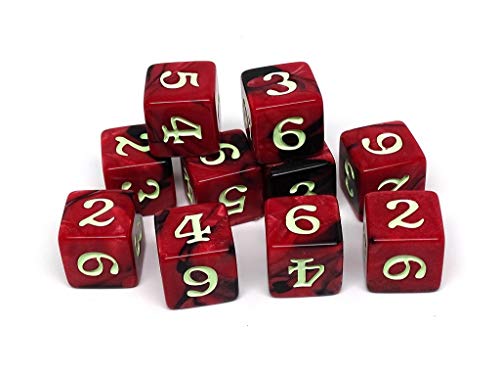 Army #7 D6 Collection - 10 Count Pack of Numbered 6 Sided Dice - D6 Perfect for Tabletop War Games, Warhammer, and RPGs 3