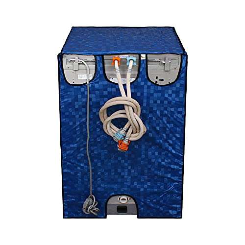 Star Weaves Washing Machine Cover for Fully Automatic Top Load LG T72CMG22P 6.2Kg Model - Waterproof & Dustproof Cover, Dark Blue Color 5