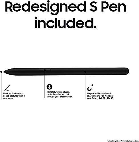 Samsung Electronics Galaxy Tab S7 Wi-Fi, 256 GB Protective Bundle | with Tab S7 Book Cover Plus SETPOT Tempered Glass HD Screen Protector, Clean Wipes, and Microfiber Cloth in Mystic Black 6