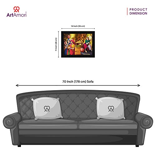 Rajasthani Panihari Painting with Synthetic Frame 3