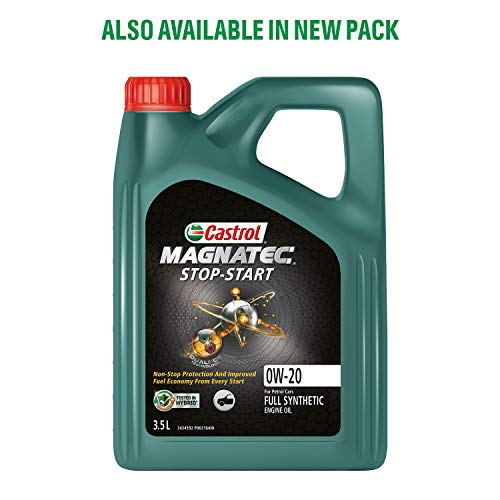 Castrol MAGNATEC STOP-START 0W-20 Full Synthetic Engine Oil for Petrol Cars (3.5L) 5