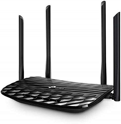 TP-Link Archer C6 Gigabit Router Wi-Fi Dual Band AC1200 Wireless, 5 Gigabit Ports, 4 External Antennas and 1 Internal Antenna, Access Point Mode, MU-MIMO AC1200,MESH Router 300 Mbps Router (Black 2