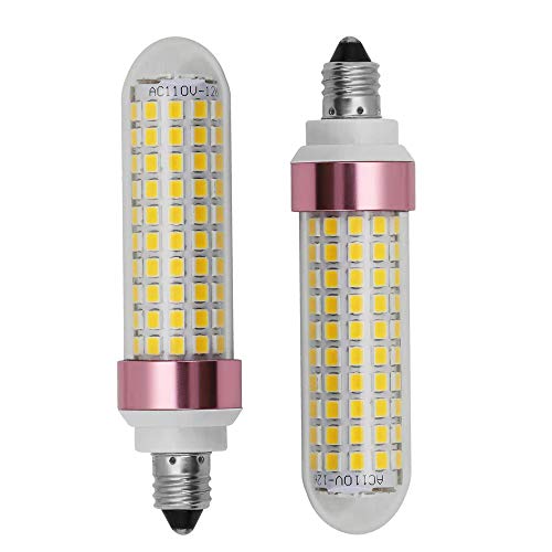 E11 led Bulb 100w Equivalent dimmable,Daylight 5500K,T3 T4 jd e11 Mini Candelabra Base 110V 120V 130V 100W Halogen Replacement, Pack of 2 2