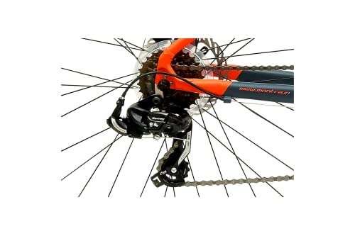 Montra Downtown 7X3 Geared with Disc 700CX35C Grey with Neon Orange 43.17 Inches, Boys , Hybrid Bike , Geared cycle 6