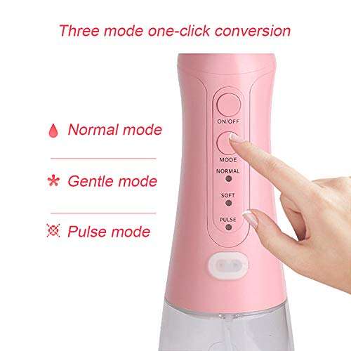 Water Flosser Professional Cordless Dental Oral Irrigator - Portable and Rechargeable IPX7 Waterproof Water Flosser with Cleanable Water Tank for Home and Travel, Braces & Bridges Care 5