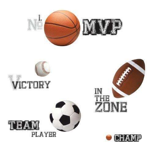 RoomMates All Star Sports Saying Peel and Stick Wall Decals 5