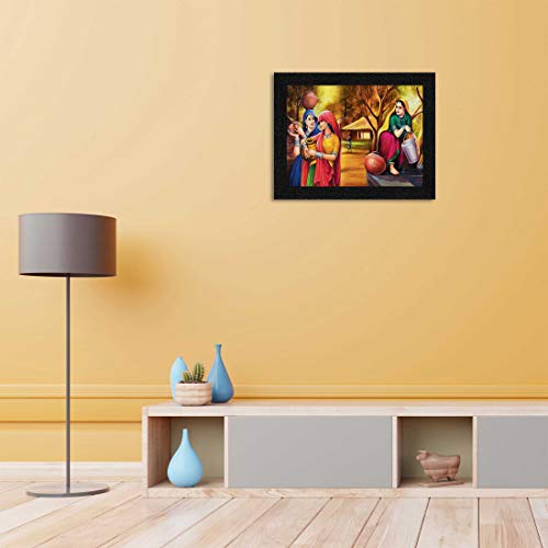 Rajasthani Panihari Painting with Synthetic Frame 4